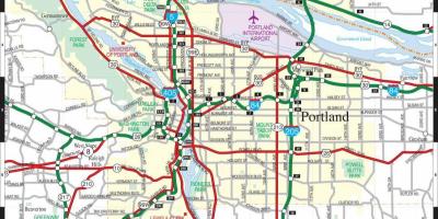 Kort af Portland metro svæði
